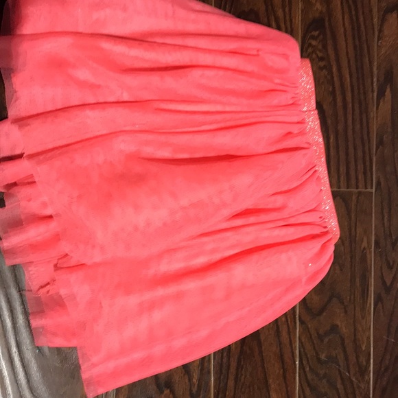 H&M pink sparkly skirt size 8-9 kids 2 layered - Picture 8 of 8